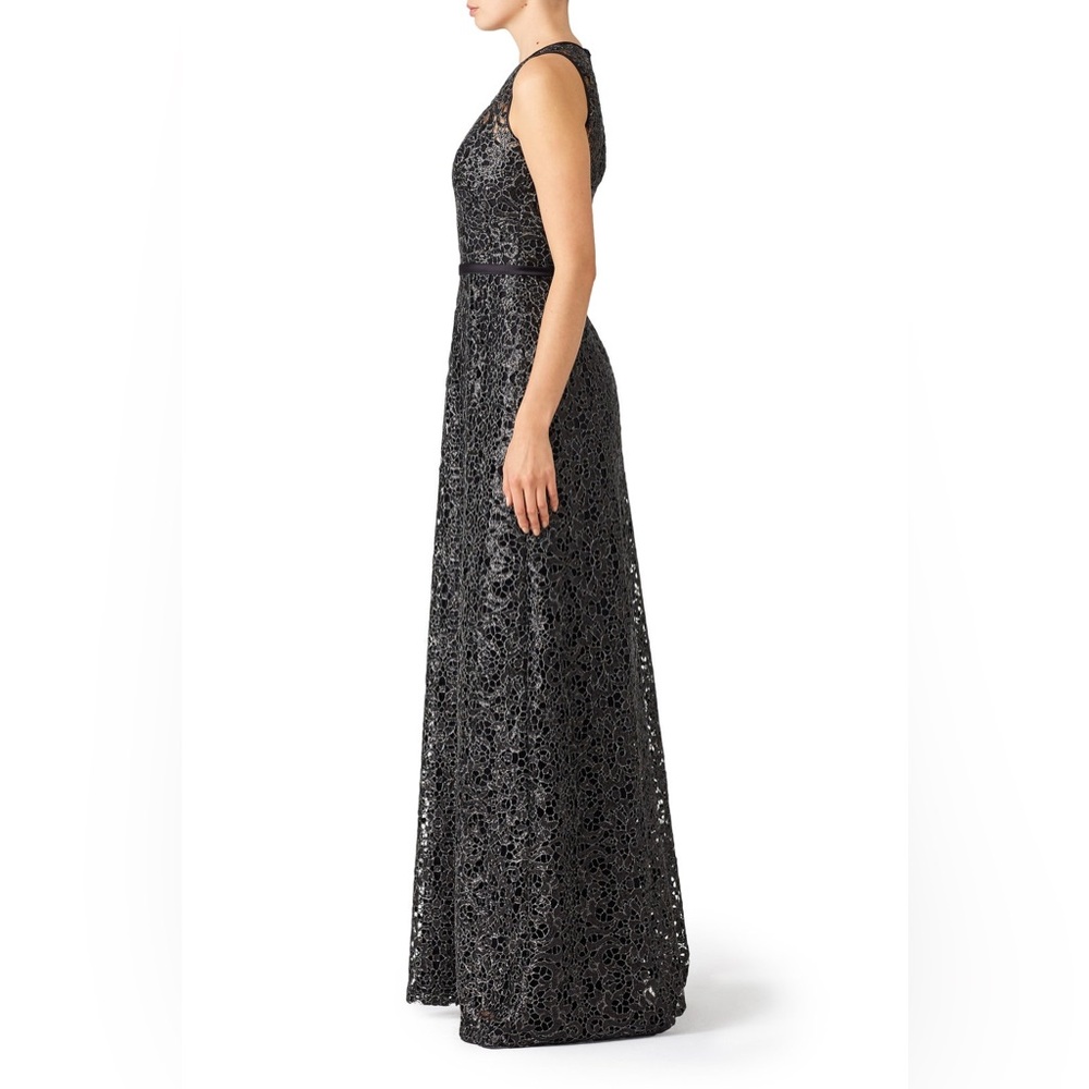 Theia Metallic Lace Gown - Picture 3 of 14